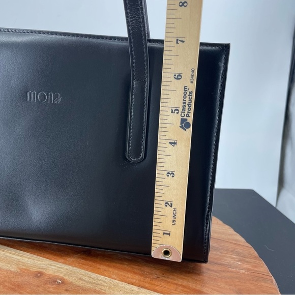 mona beograd black vegan leather tote bag - Picture 7 of 10